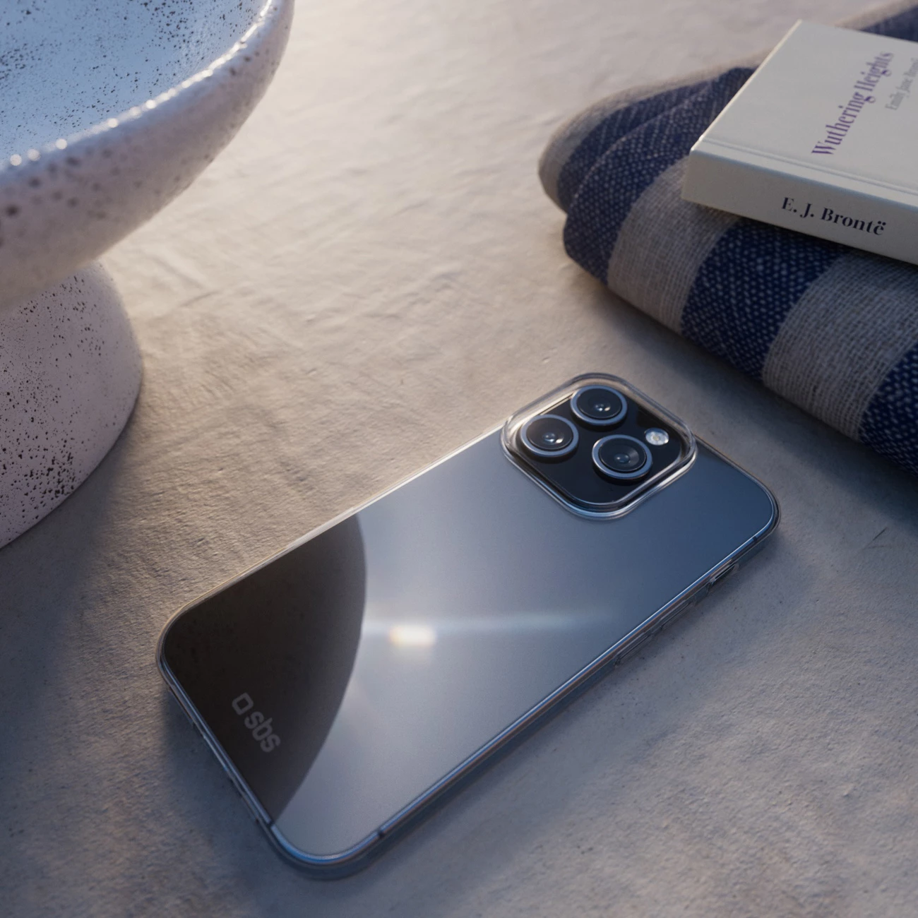 Mbështjellës SBS Skinny Cover për iPhone 16 Pro Max, TPU, transparent