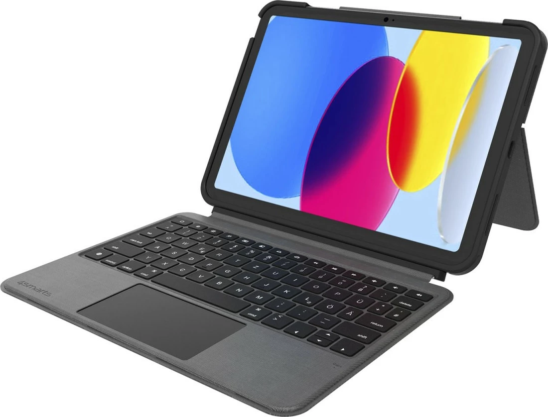 Mbështjellës folio 4smarts 540964, Apple iPad 10.9 10th Gen, Tastierë, Grafit