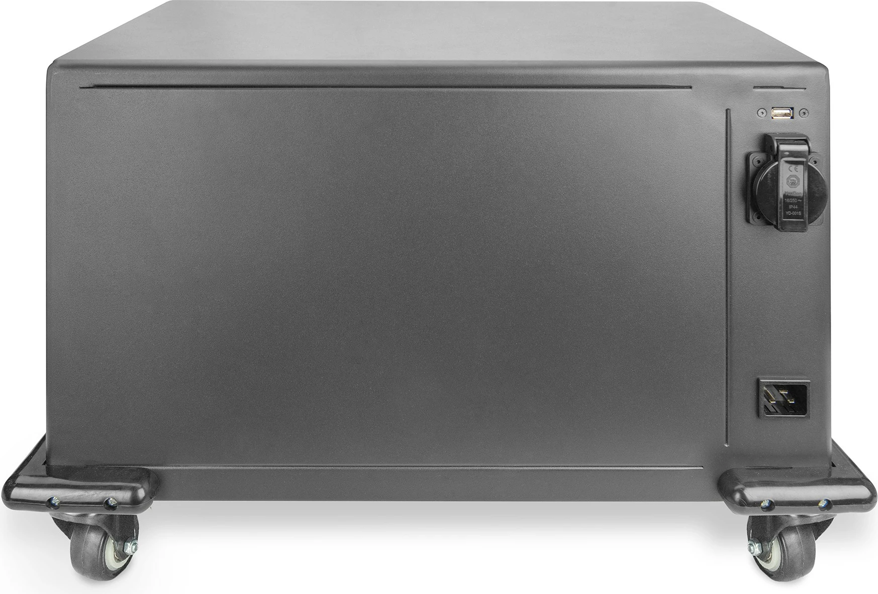 Kasë karikimi Digitus për 16 tabletë deri 14 inç, USB-A, me rrota, e zezë