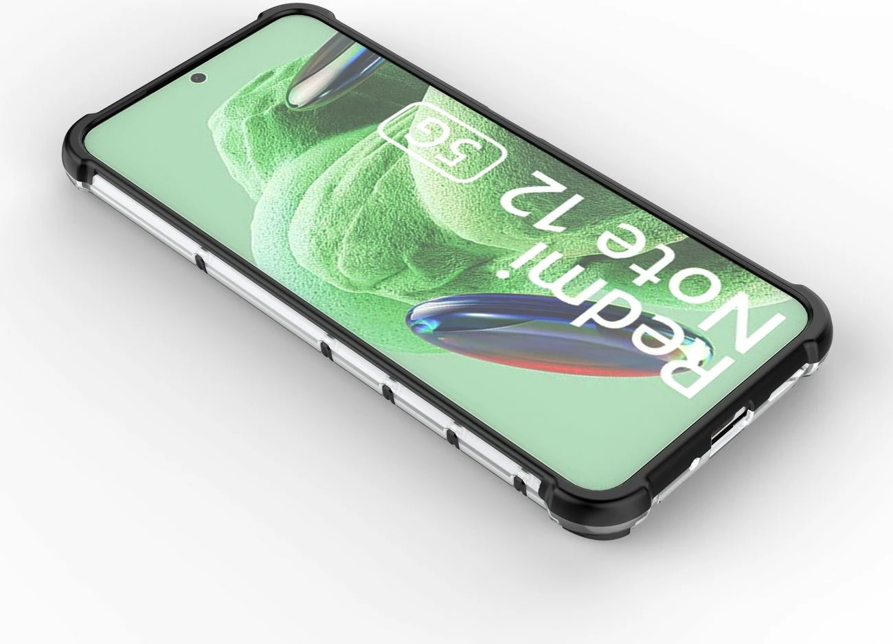 Mbështjellës Hurtel Honeycomb për Xiaomi Redmi Note 12 5G / Poco X5 5G, i zi
