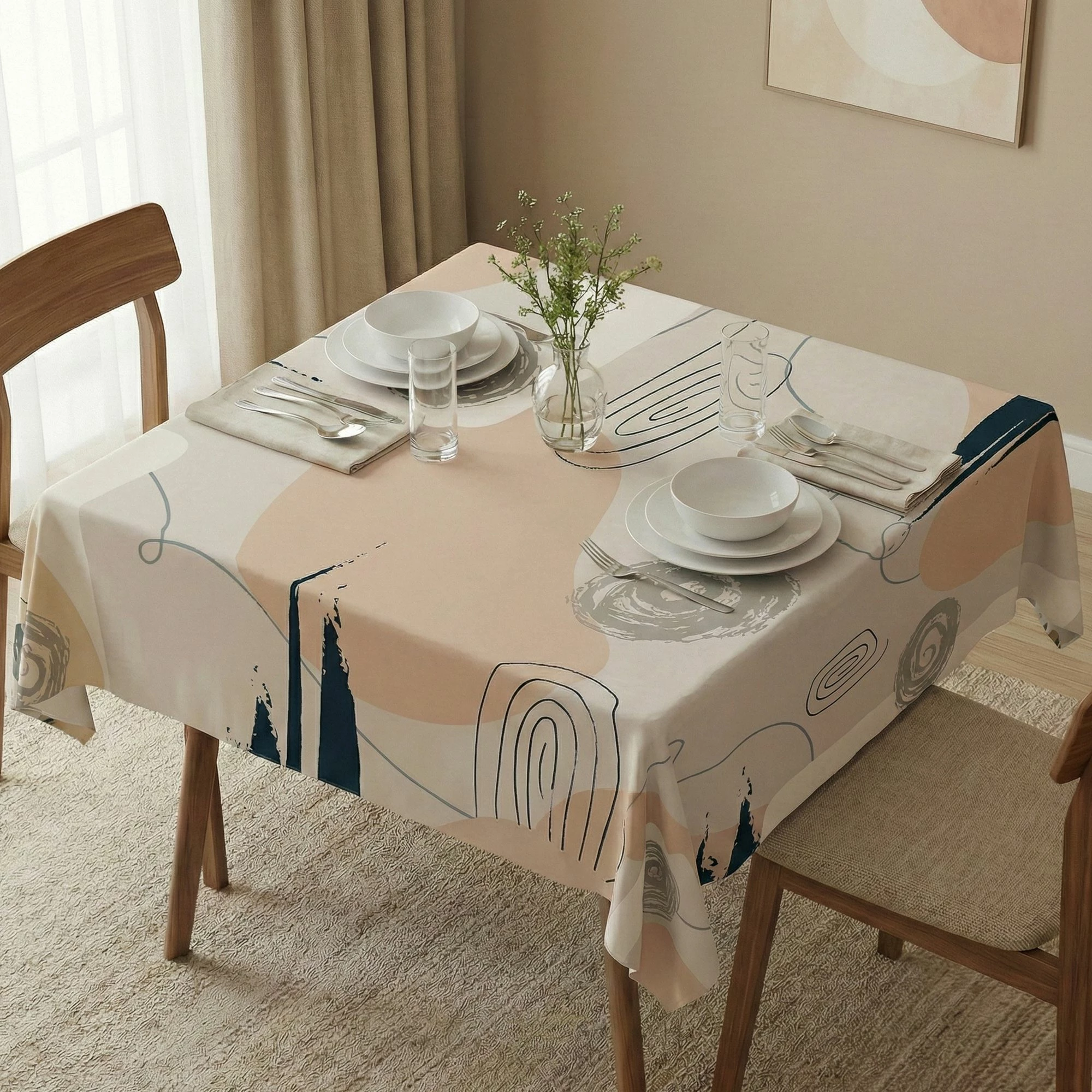 Mbulesë tavoline Hermia, Asr-tblclt25-25, 140x140cm