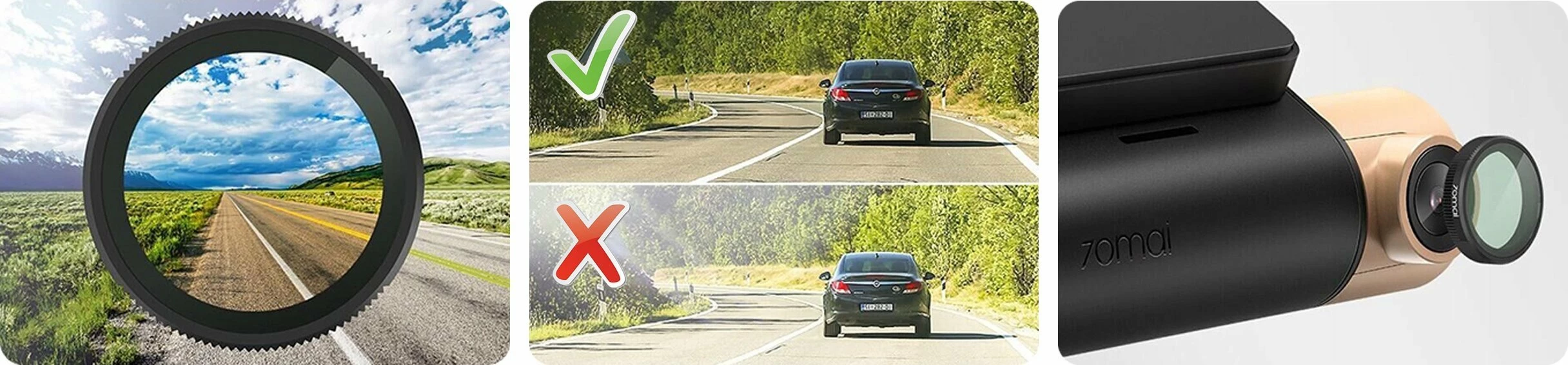 Filtër polarizues CPL 70mai për A500S/A800S Lite D08/Lite 2 D10