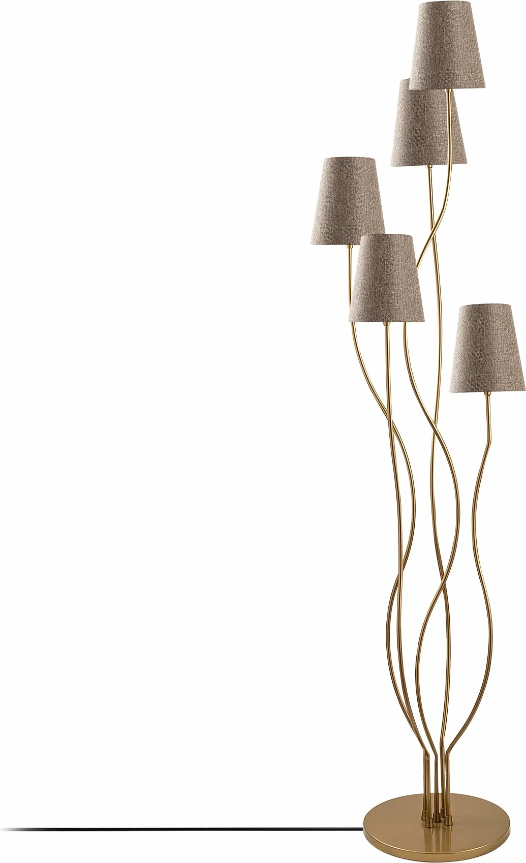 Llambë dyshemeje Opviq, Bonibon, ngjyrë ari dhe bezhë, 44x44x160cm