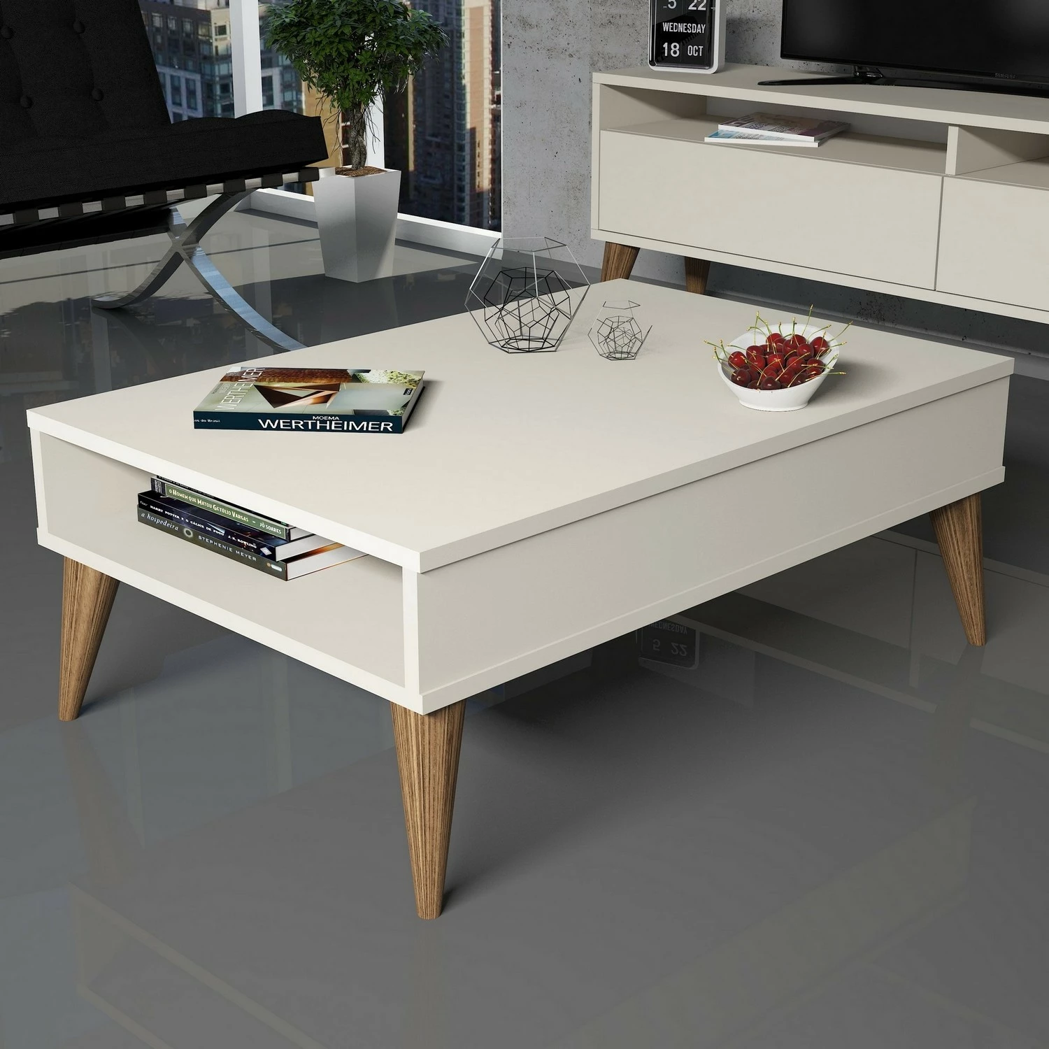 Tavolinë kafeje Hanah Home, Best, krem