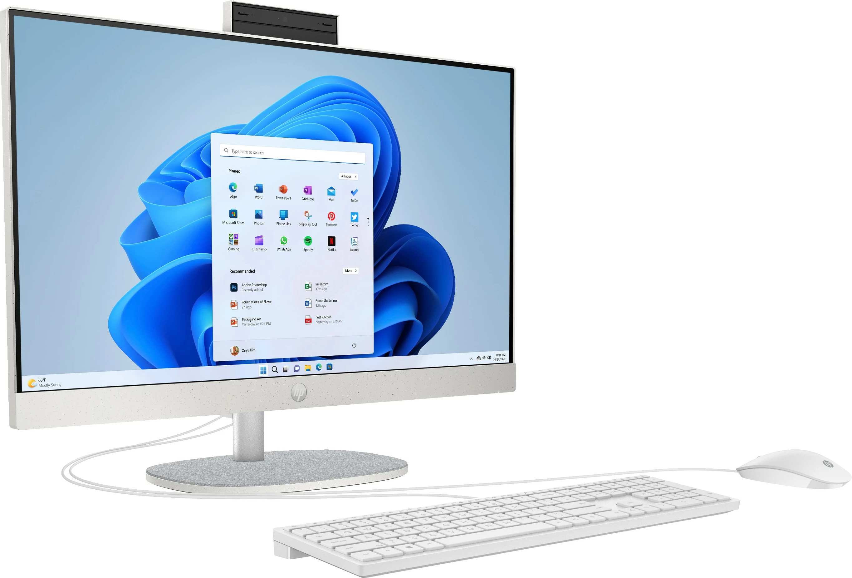 HP All-in-One 24-cr1470ng 24" Full HD (Intel Core Ultra 7 155U, 16 GB DDR5, 1000 GB SSD, Windows 11 Home, White)