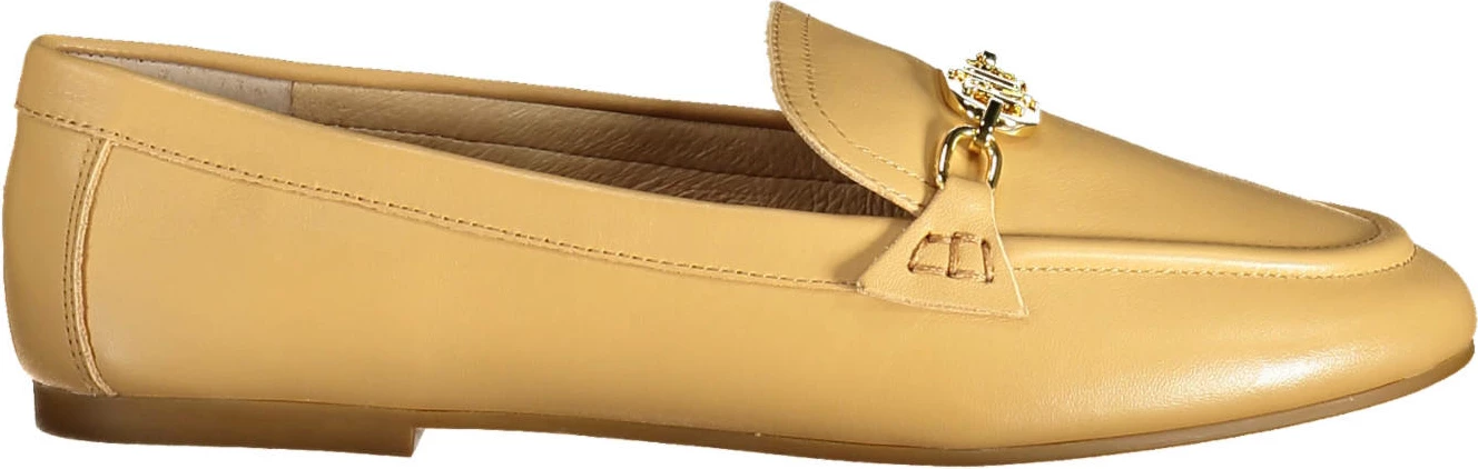 Këpucë Ralph Lauren Classic femra, bezhë