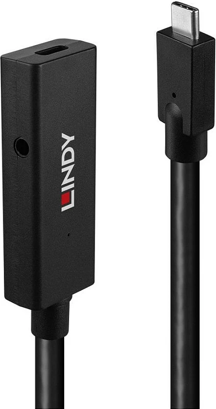 Kabllo zgjatëse aktive USB-C LINDY 5m, USB 3.2 Gen 2, 10Gbps, e zezë