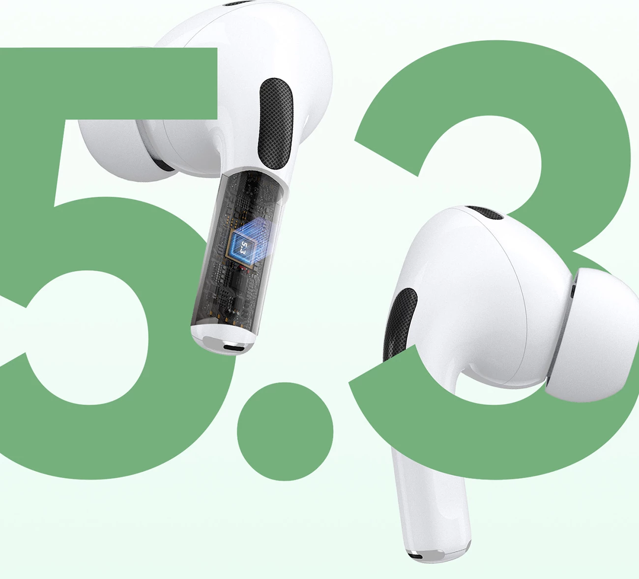 Kufje Dudao U19 TWS, Bluetooth 5.3, ANC, me ekran LED, të bardha
