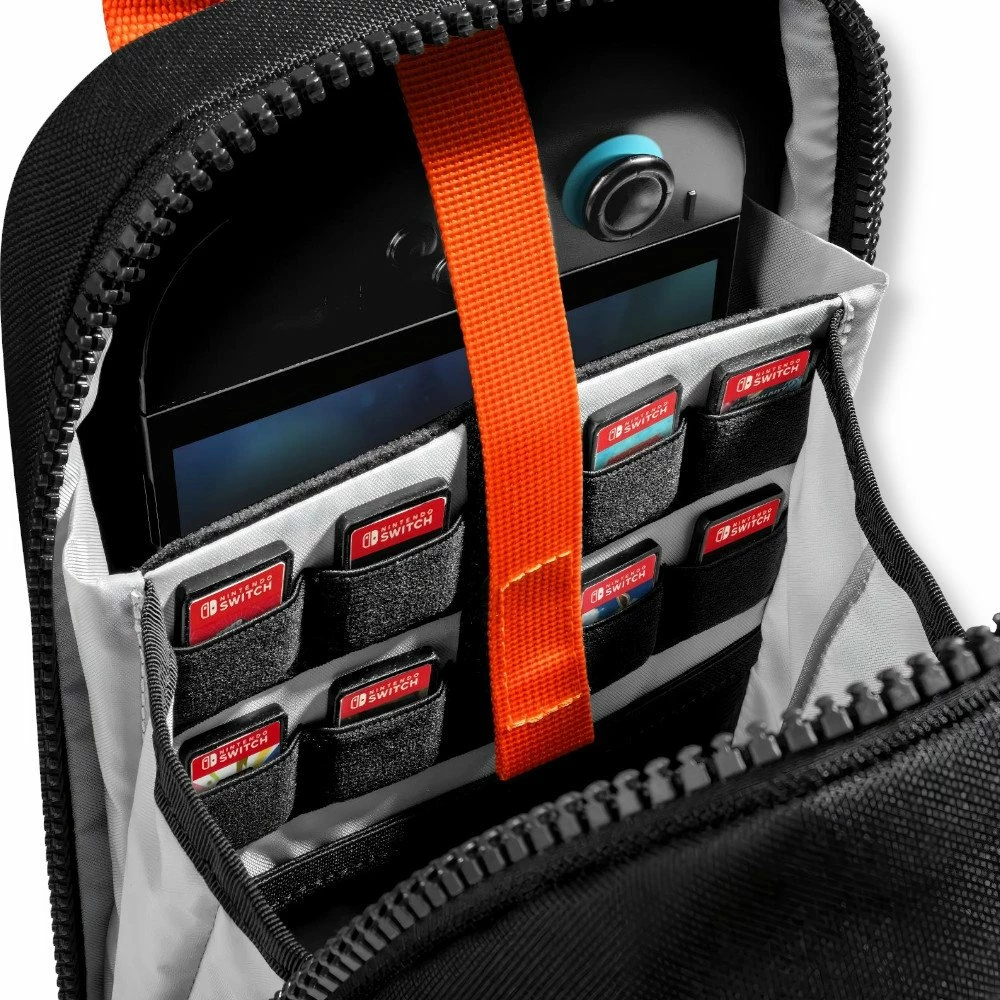 Çantë mbrojtëse Yaxo Huron për Nintendo Switch/Switch OLED/Switch 2, waterproof, me rrip të rregullueshëm, e zezë