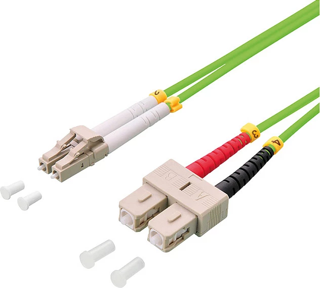 Kabllo patch fiber optike LogiLink OM5 LC/SC, 1m, duplex, e gjelbër