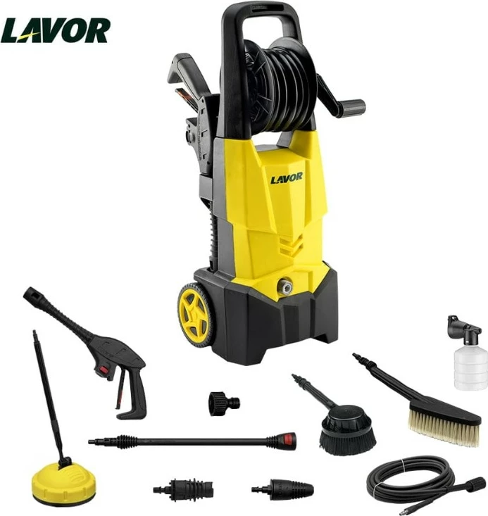 Pastrues me presion të lartë Lavorwash Smart Extra 135, 1900 W, 135 bar, 420 L/h, 5 m zorrë, set aksesorësh, verdhë/zi