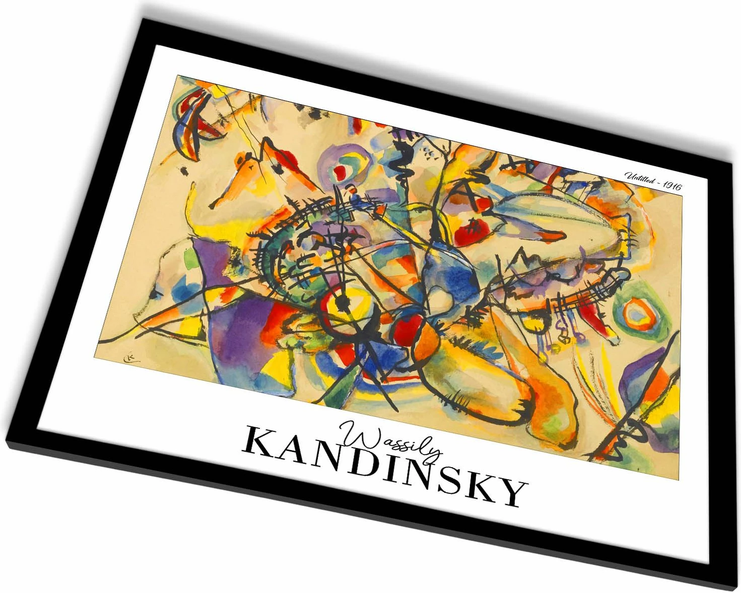 Pikturë dekorative me kornizë, Wallity, 4262SYHKANDINSKY-025