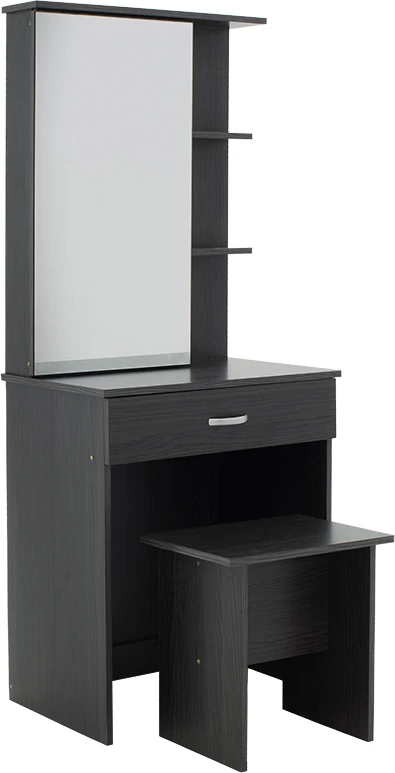 Tavolinë për grim me pasqyrë Zelia, ngjyrë wenge eo, 60x40.5x151cm