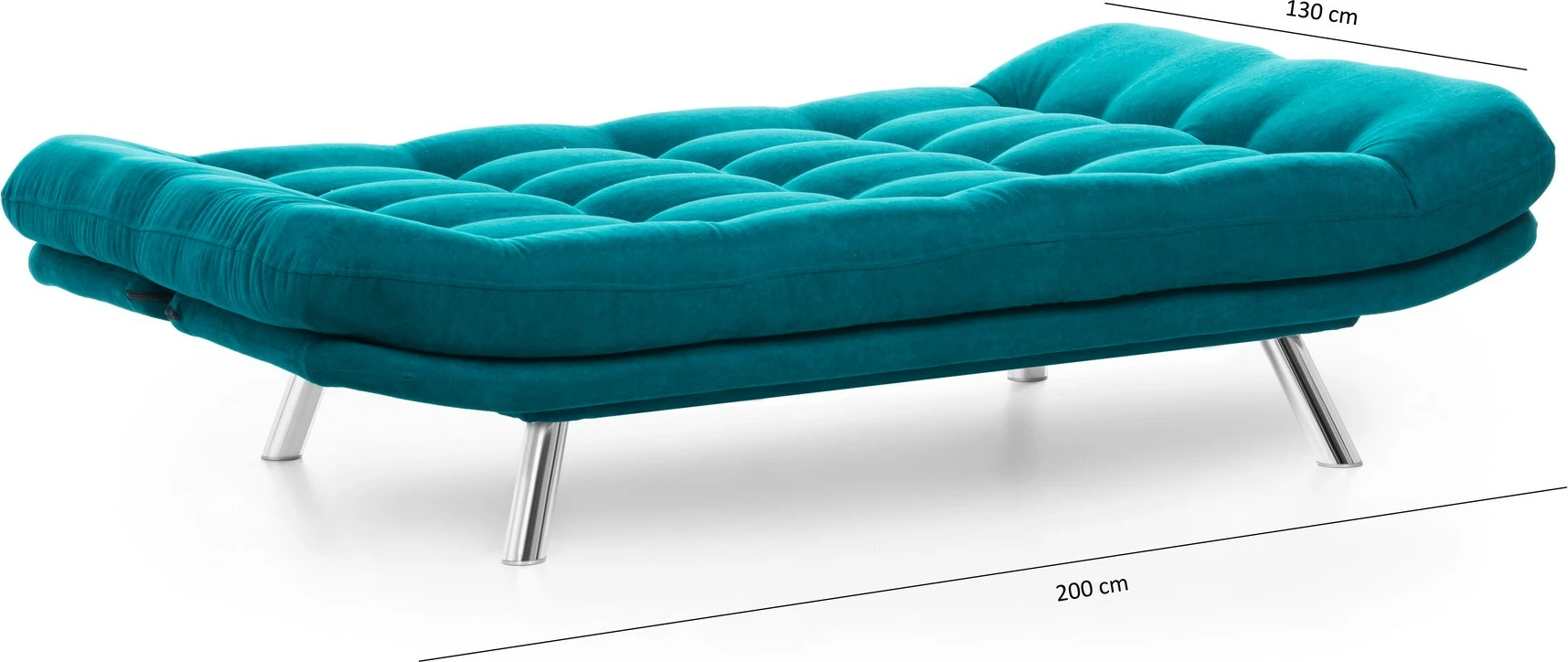 Krevat-sofa treshe, Misa, ngjyrë jeshile petrol