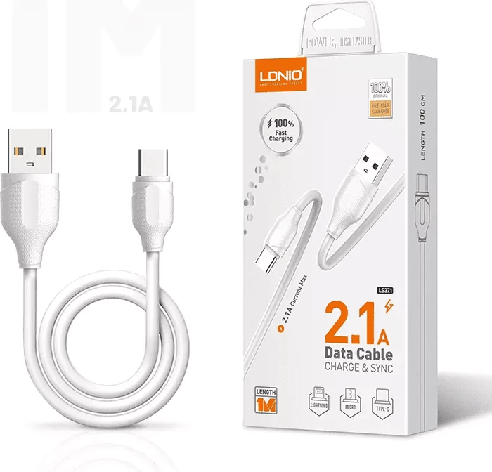 Kabllo E Karikimit LDNIO LS371 (Bardhë)