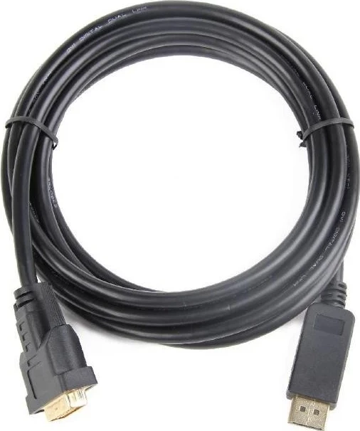 Kabllo Gembird CC-DPM-DVIM, DisplayPort në DVI-D, 3m, e zezë