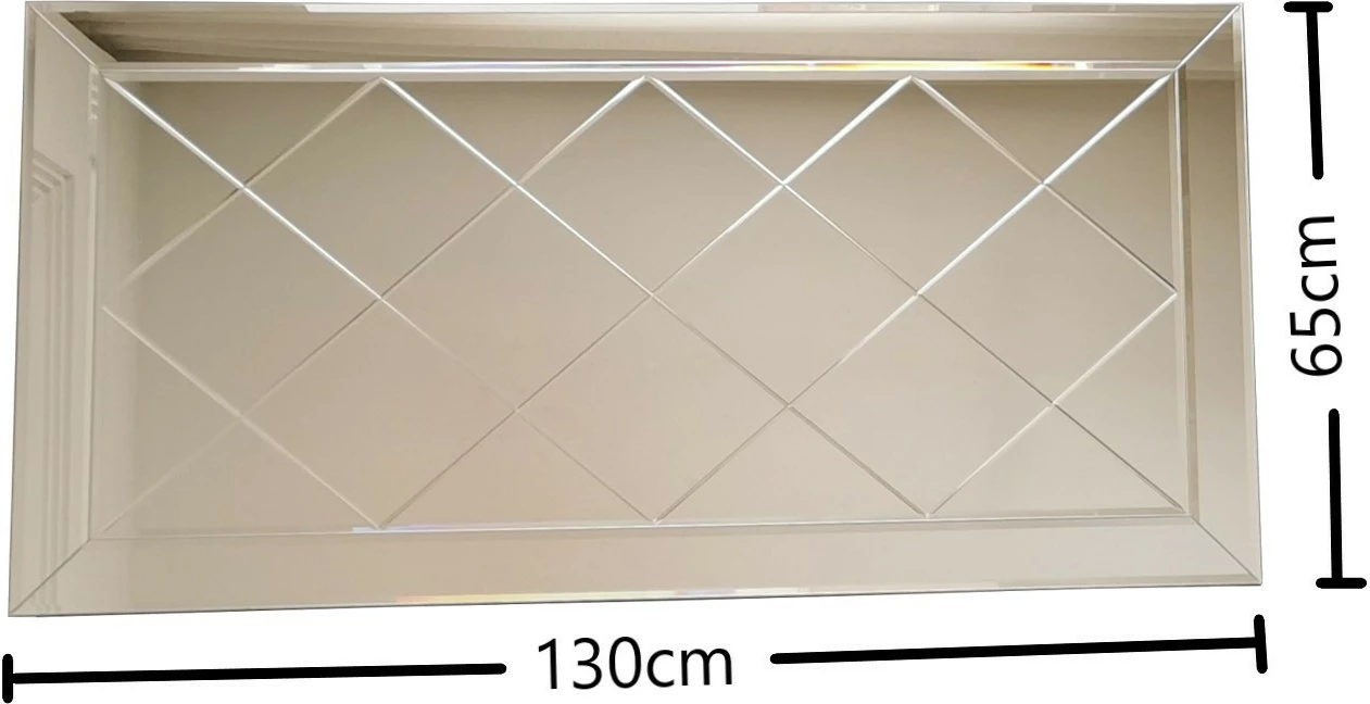 Pasqyrë Hanah Home, A306Y, ngjyrë argjendi, 130x65cm