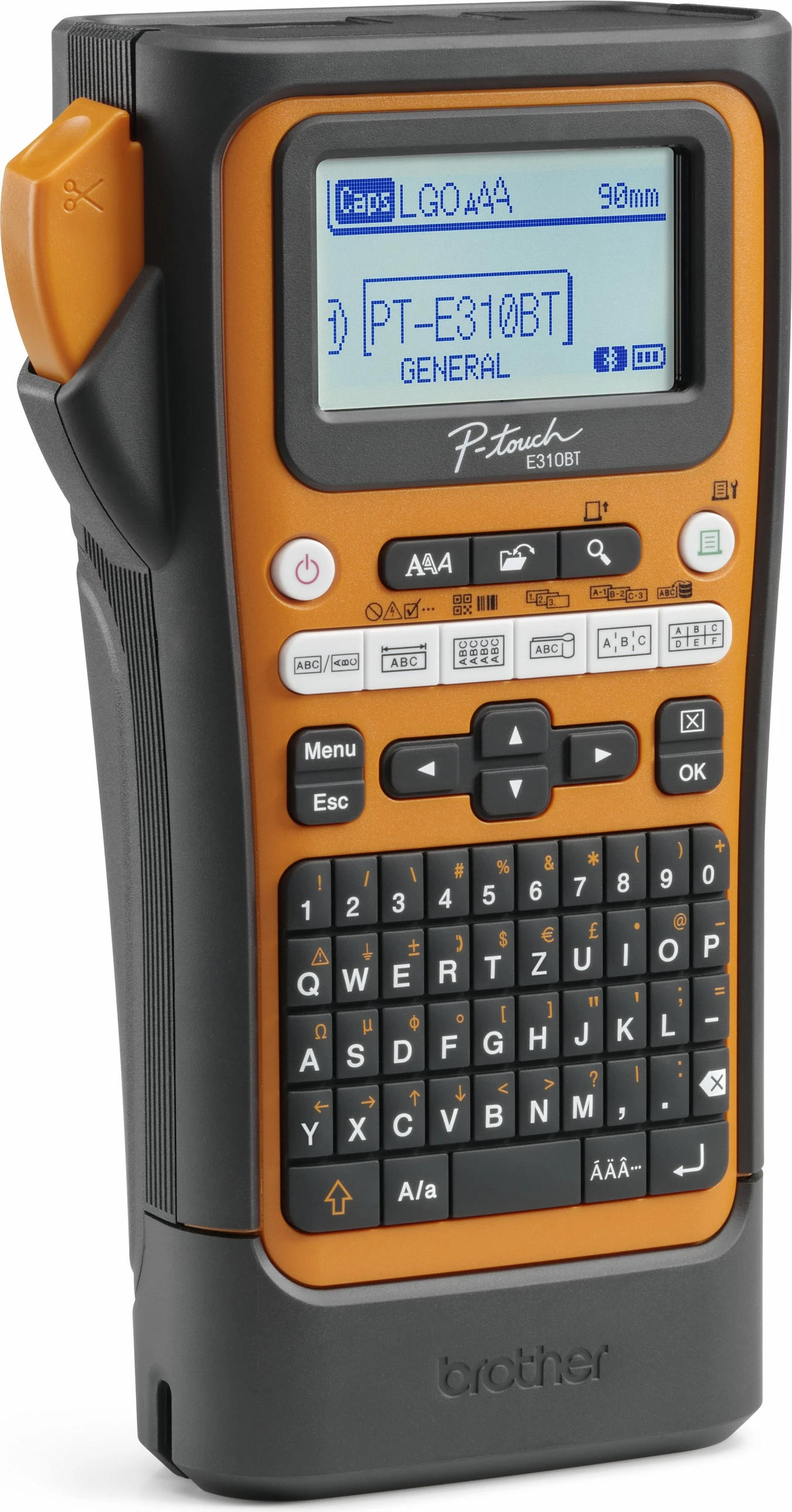 Printer etiketa Brother PT-E310BTVP, QWERTZ, HSE/TZe, 180 x 180 DPI, Wired & Wireless
