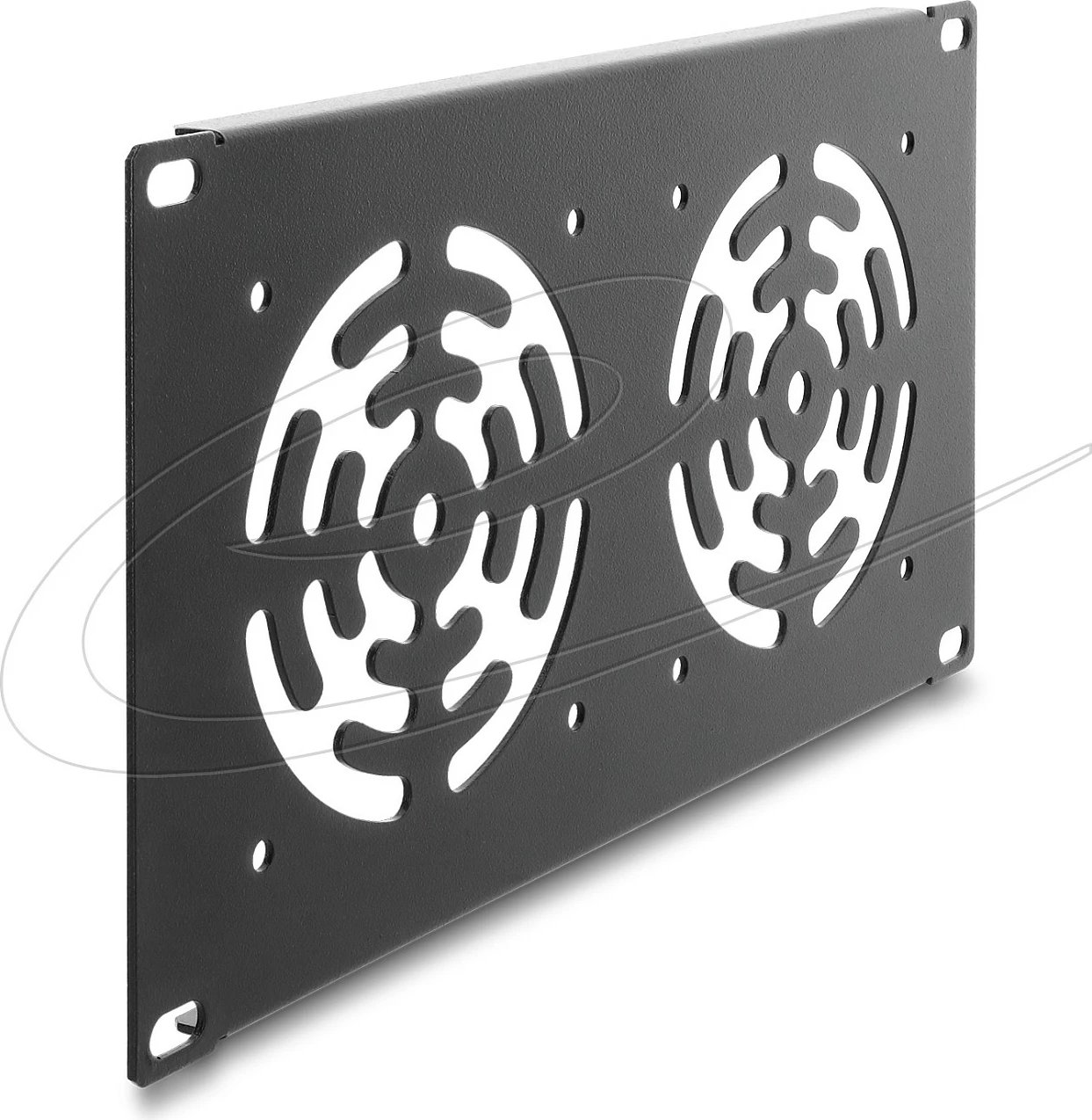 Panel ventilimi DeLOCK 67433, 3U për kabinet rrjeti 10", me 3 ventilatorë të integrum, metal, gri e errët