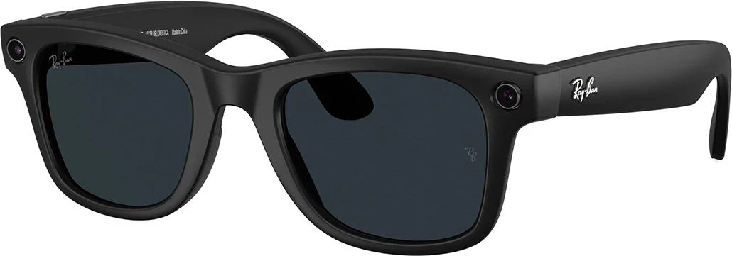 Syze smart Ray-Ban Meta Wayfarer Gen 2 RW4012 32GB 12MP 155-53 Large, Matte Black / Transitions Grey