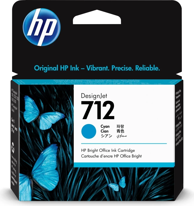 Kasetë boje, HP, 712 3ED67A, 29 ml, cian