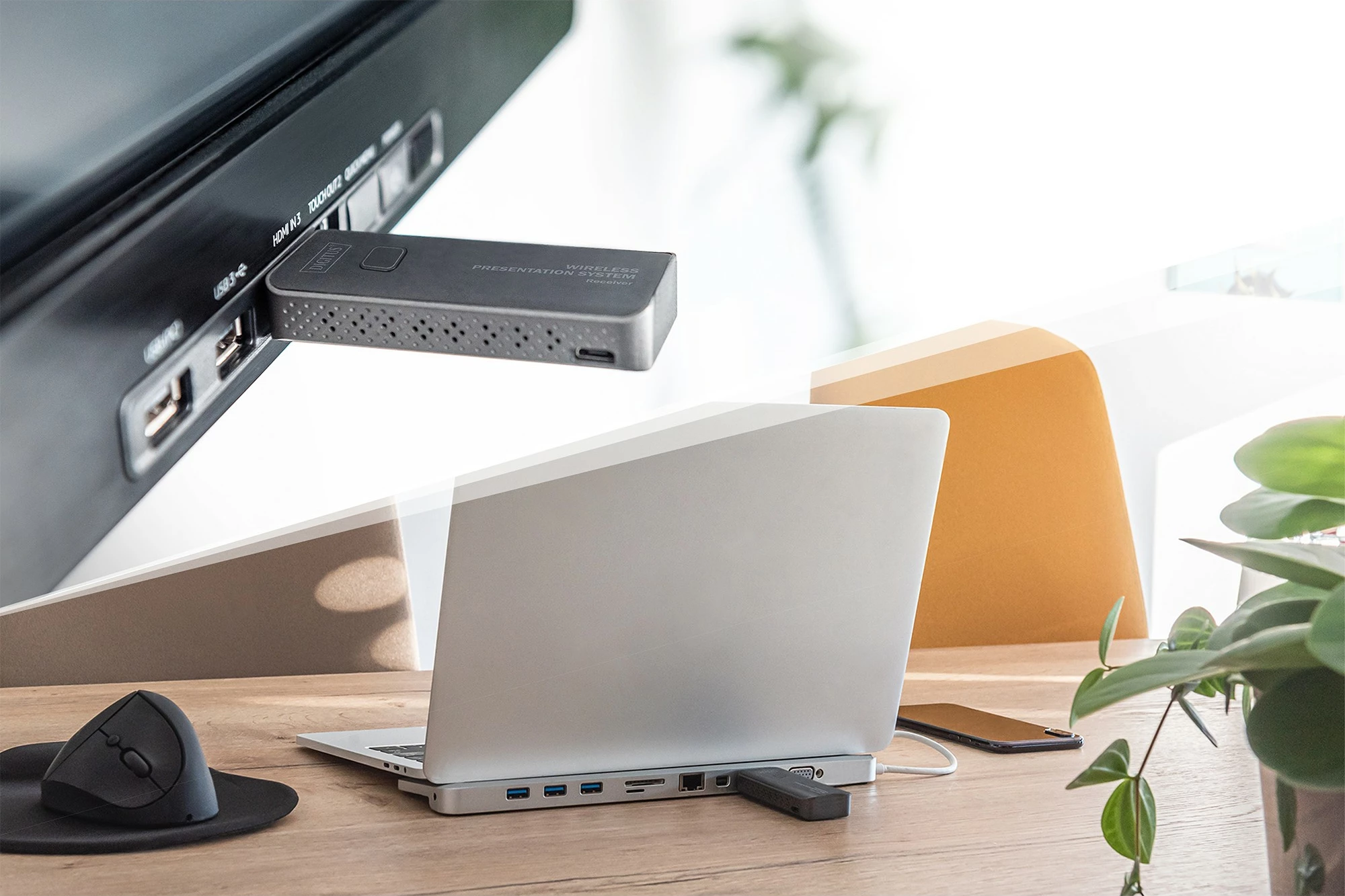 Sistem prezantimi pa tela Digitus Click & Present Mini, AV transmitter & receiver, Full HD, i zi