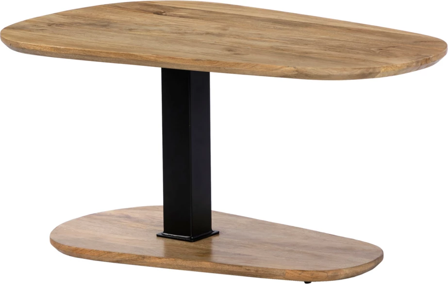 Tavolinë kafeje LEVEL, natyrale e zezë, 95x65x48cm