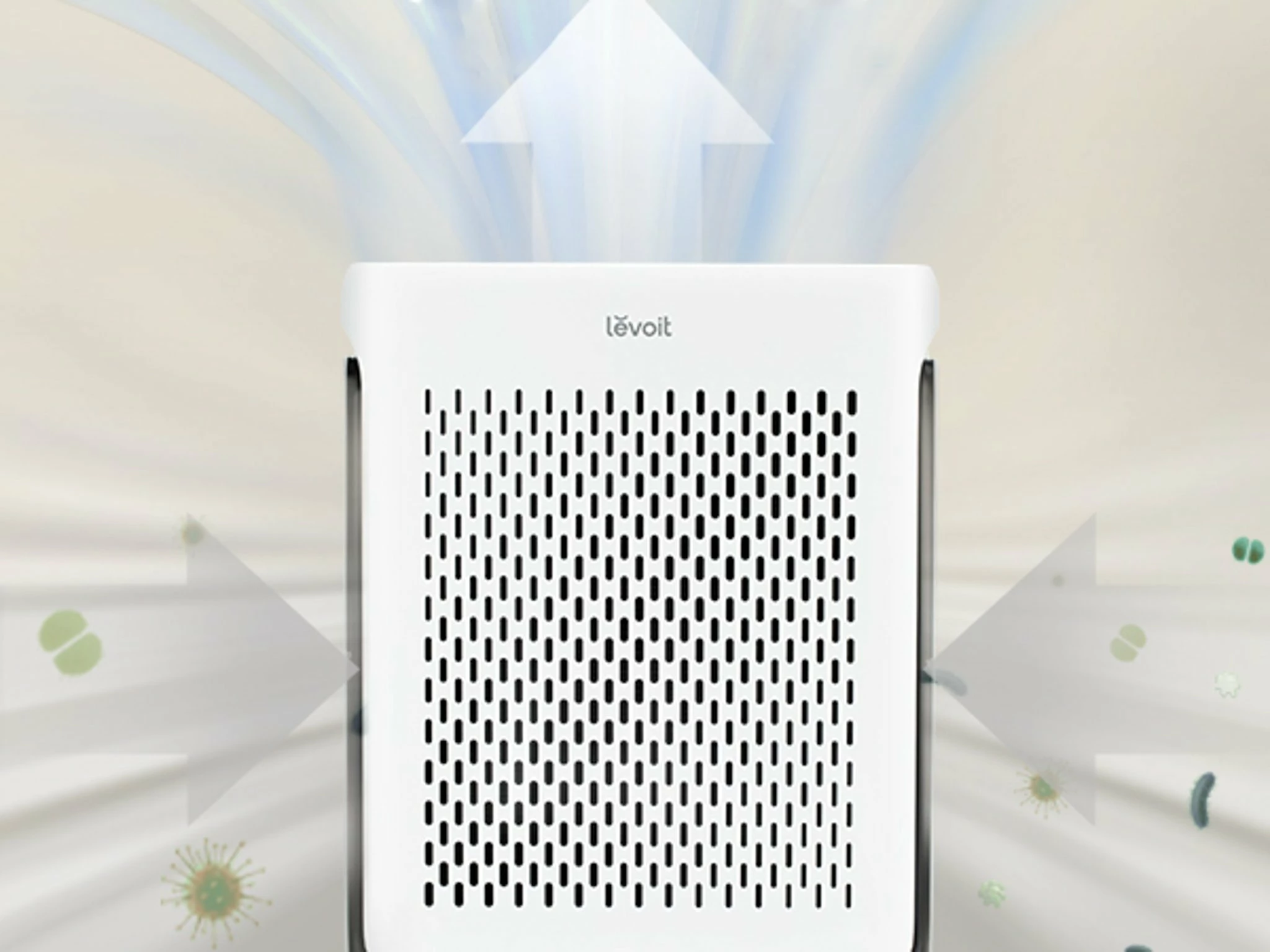 Pastrues ajri Levoit Vital 100S, HEPA H13 + karbon + pre-filter, 243 m³/h, deri 52 m², Wi‑Fi/app, i bardhë