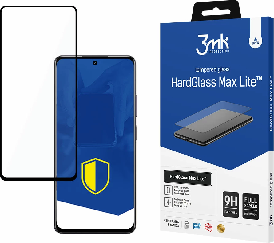 Xham mbrojtës 3mk HardGlass Max Lite për Realme 11 5G, i zi