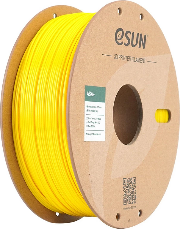 Filament 3D eSun ASA+ 1.75mm 1kg, i verdhë