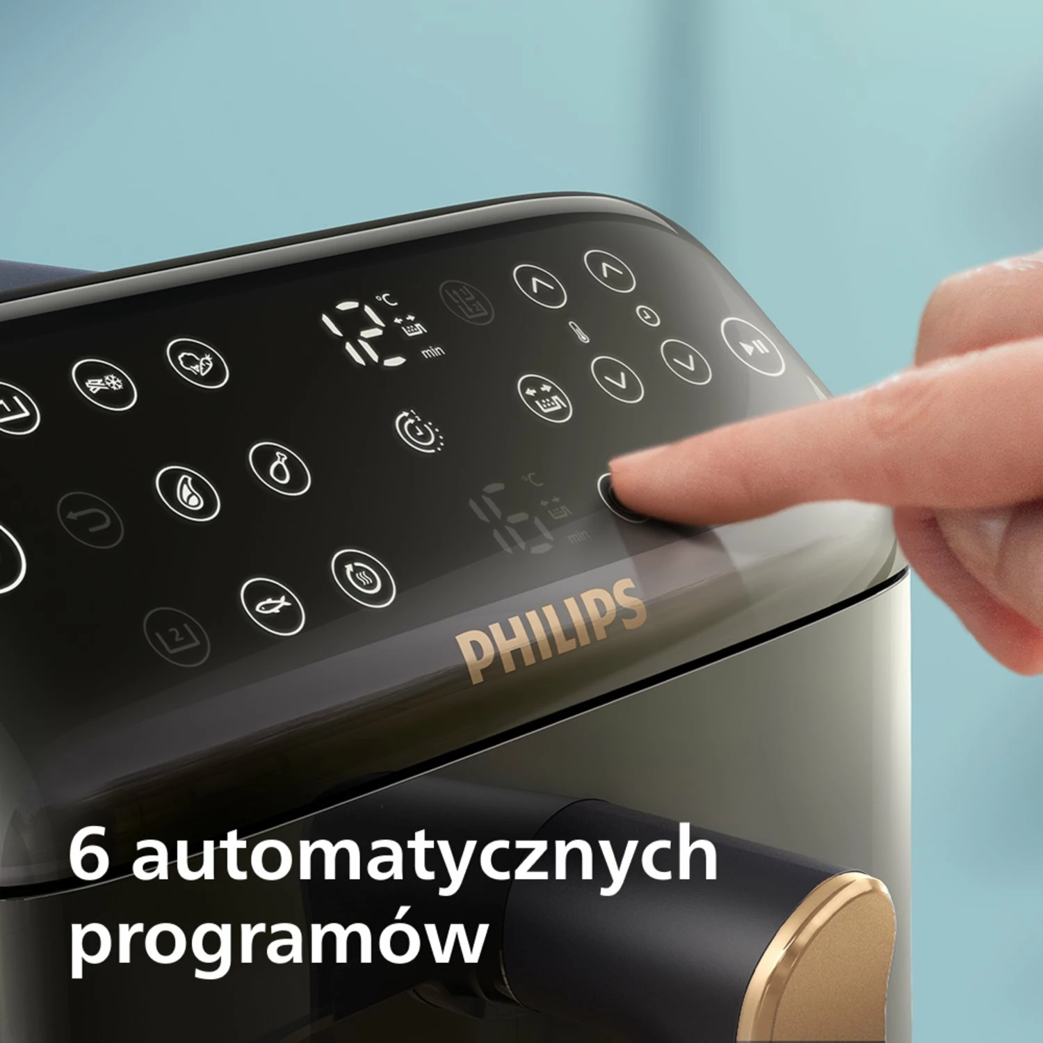 Fritezë pa vaj Philips 4000 Series NA462/70 10L 2750W me dy shporta, touch, e zezë