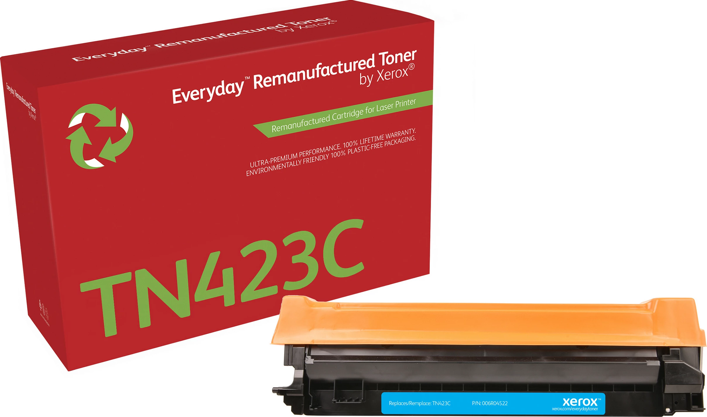 Toner Xerox Everyday TN423C, kompatibil me Brother, XL 4000 faqe, Cyan