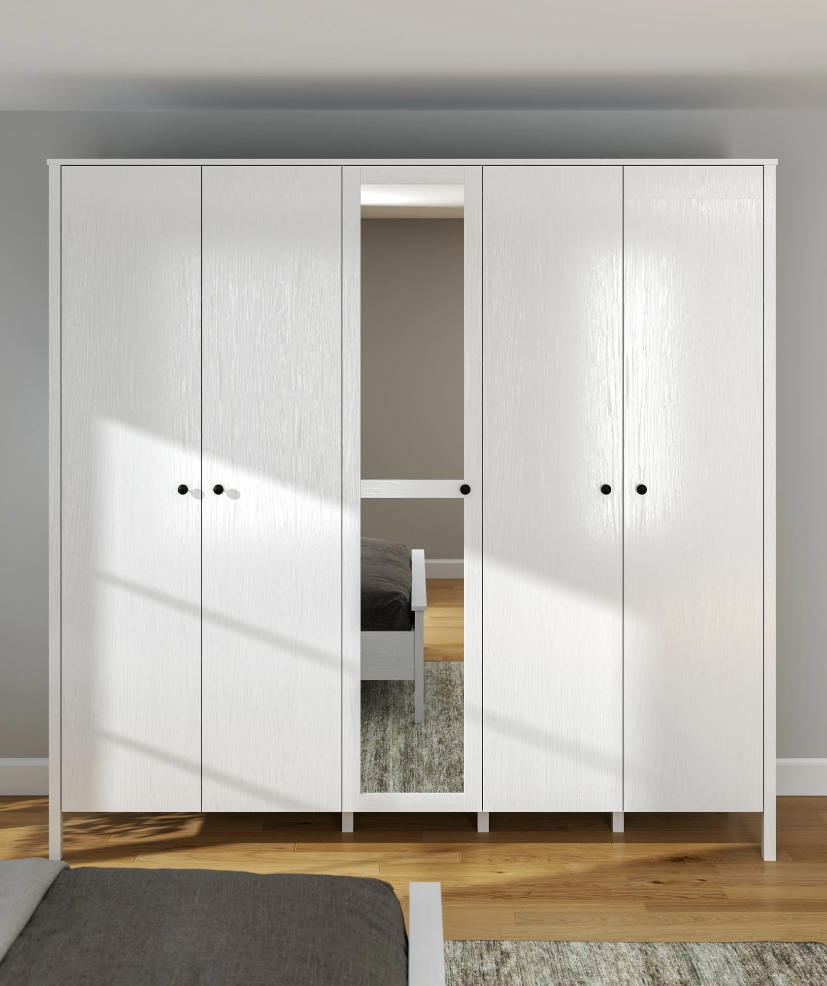 Dollap Skye Decor, FRN-20019, ngjyrë druri dhe e bardhë