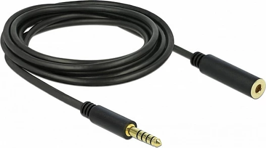 Kabllo zgjatëse audio DeLOCK 85798, 4.4mm Female në 4.4mm Male, 3 m, e zezë