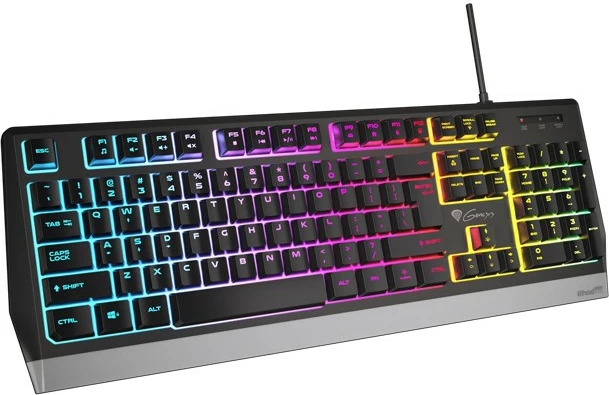 Tastierë Genesis Rhod 300 RGB, me ndriçim, me kabllo, e zezë