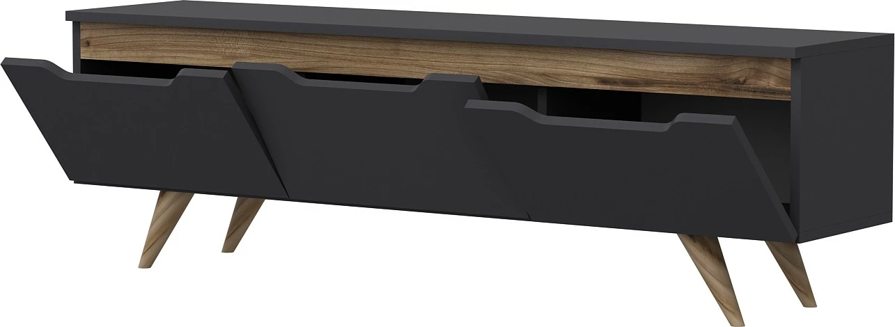 Komodë TV Hanah Home, Prag, anthracite dhe lis