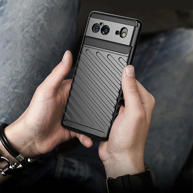 Mbështjellës Hurtel Thunder Case për Google Pixel 6, TPU, i zi