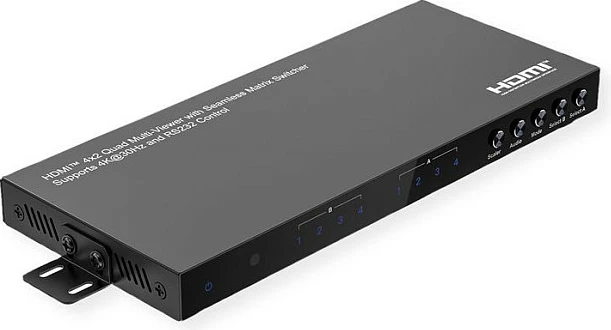 Switch HDMI Matrix VALUE 14.99.3592, 4x2, 4K 30Hz, me telekomandë, i zi
