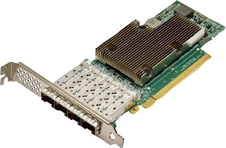 Kartë rrjeti HPE Broadcom BCM57504, PCIe 4.0, 4x SFP28, 10/25GbE