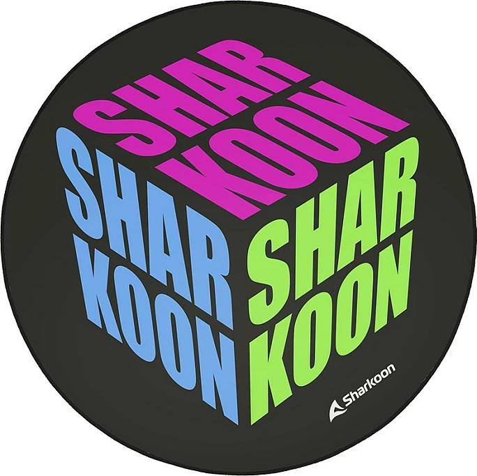 Tapet mbrojtës për karrige Sharkoon SKILLER SFM11 Cube, 1200x1200mm, 5mm, anti-rrëshqitës, Blu/Gjelbër/Rozë