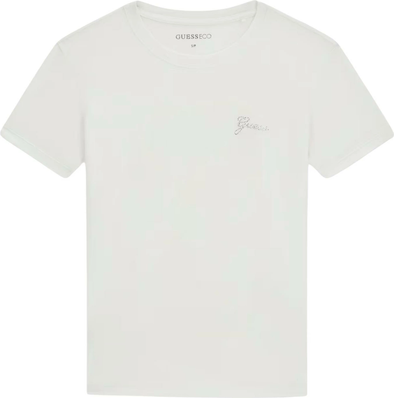 Maicë për femra Guess NEW SS CN MINI LOGO W6YI12 K3751, e bardhë [Madhësia: S]