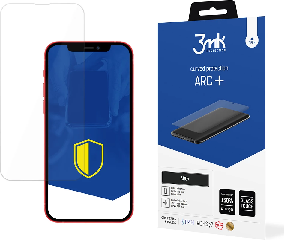 Mbështjellës ultra i hollë për ekran, 3mk Protection ARC+ për iPhone 13, Transparent