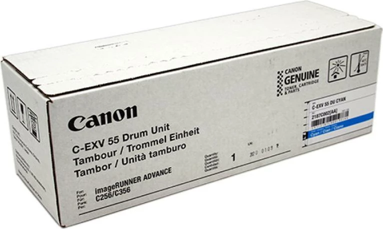 Njësi tamburi, Canon C-EXV 55 (2187C002), 43.000-150.000 fletë, cyan