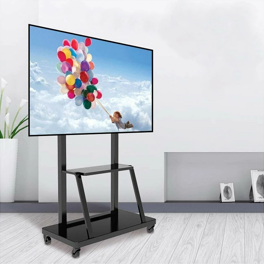Mbajtëse dyshemeje për TV/Monitor Techly ICA-TR30, me rrota, VESA 1200x600, 55-100", 150 kg, e zezë