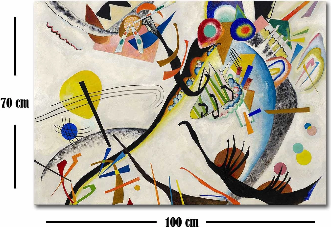 Pikturë dekorative në kanavacë, Blue Segment, shumëngjyrëshe, 70x100cm