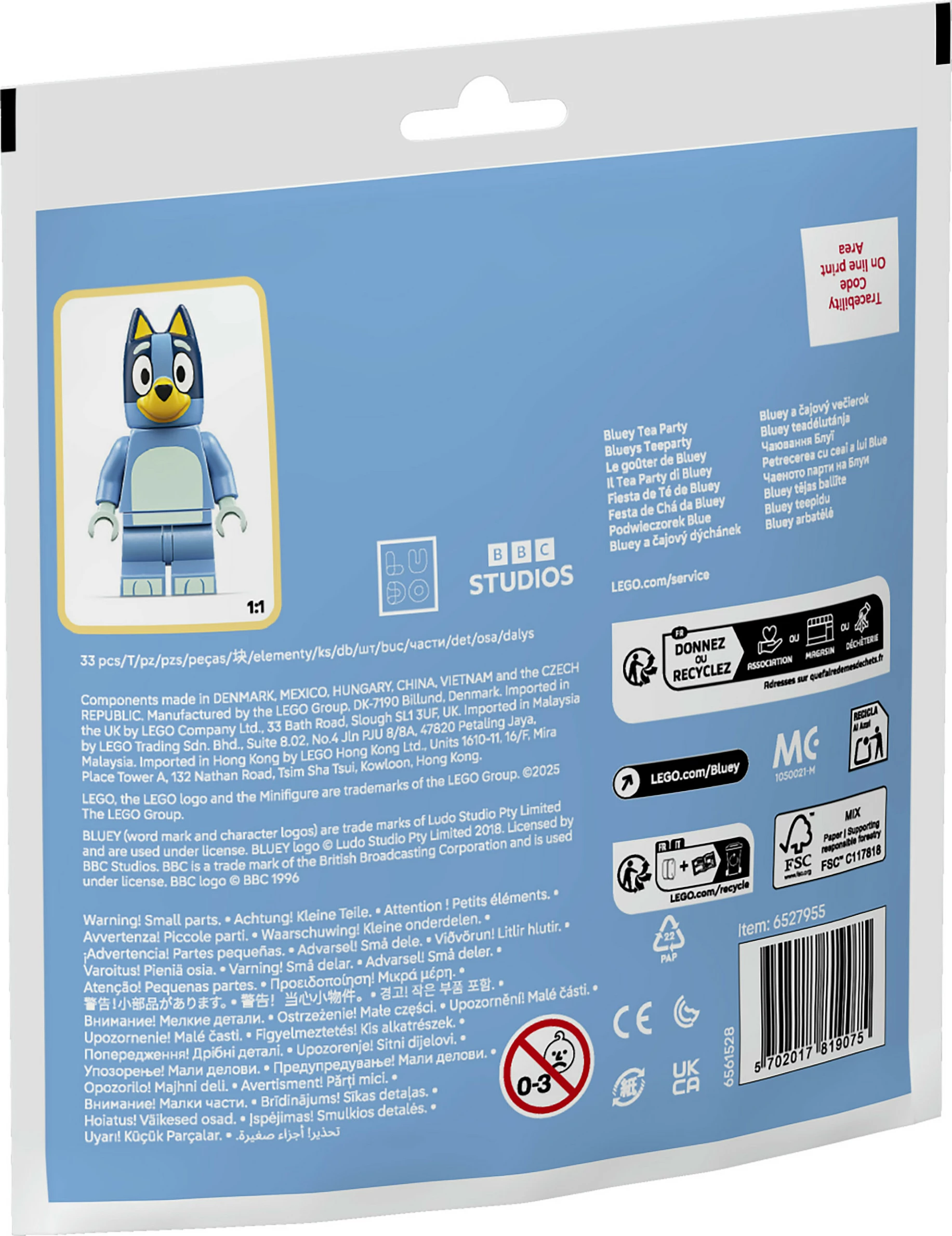Set ndërtimi LEGO Bluey Tea Party 30687, 33 copë, 4+, multikolor