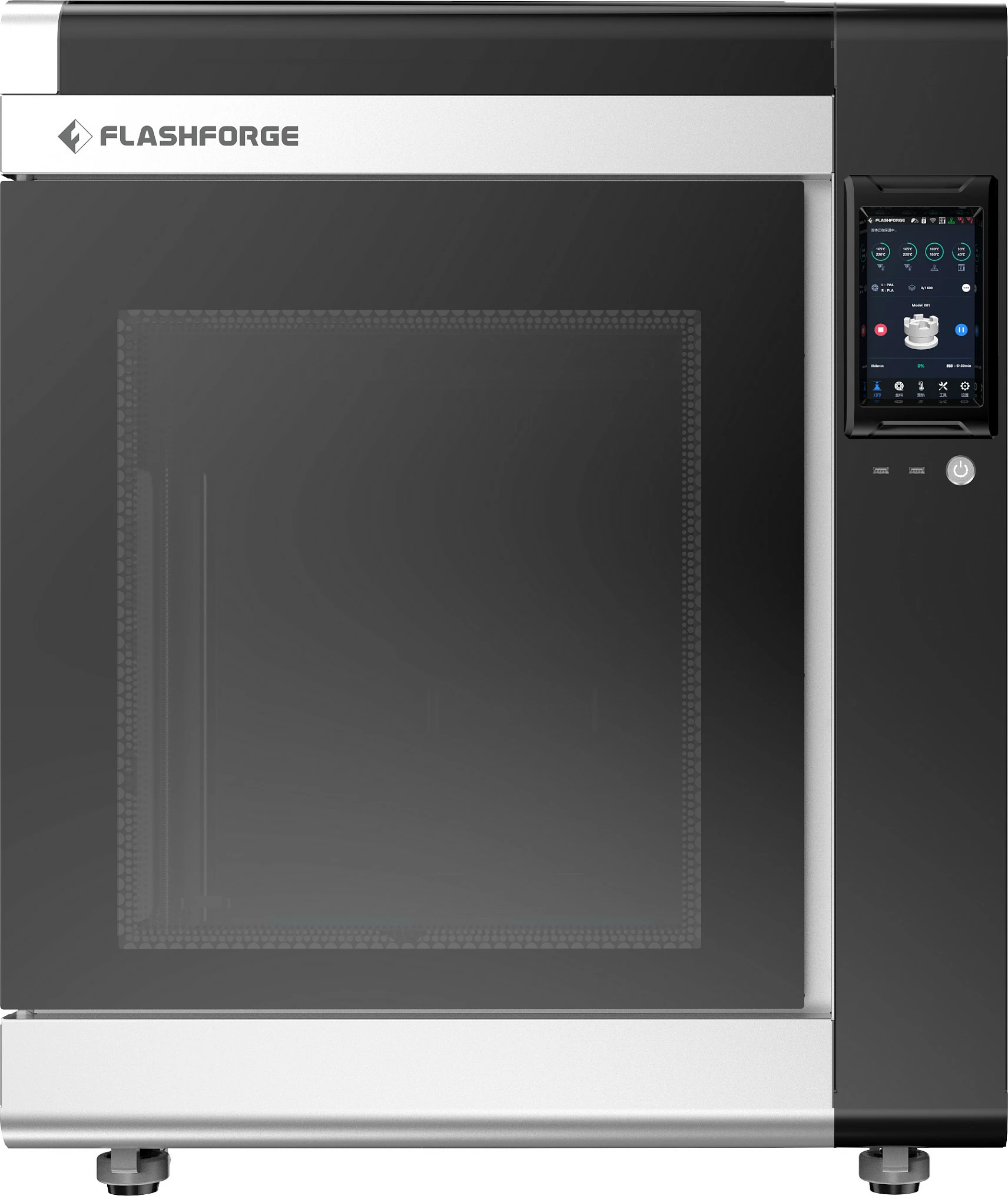 Printer 3D Flashforge Creator 4A, volum printimi 400×350×500 mm, Wi‑Fi/Ethernet, ekran 7", zezë/gri