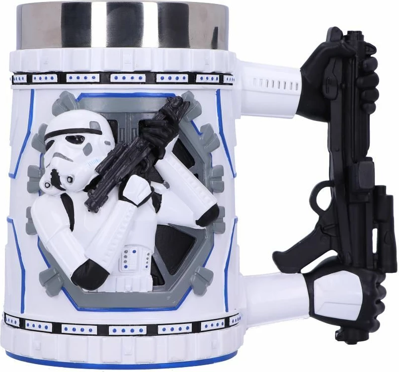 Mug NEMESIS NOW Stormtrooper 18 cm, rrëshirë me insert inox, bardhë/zi