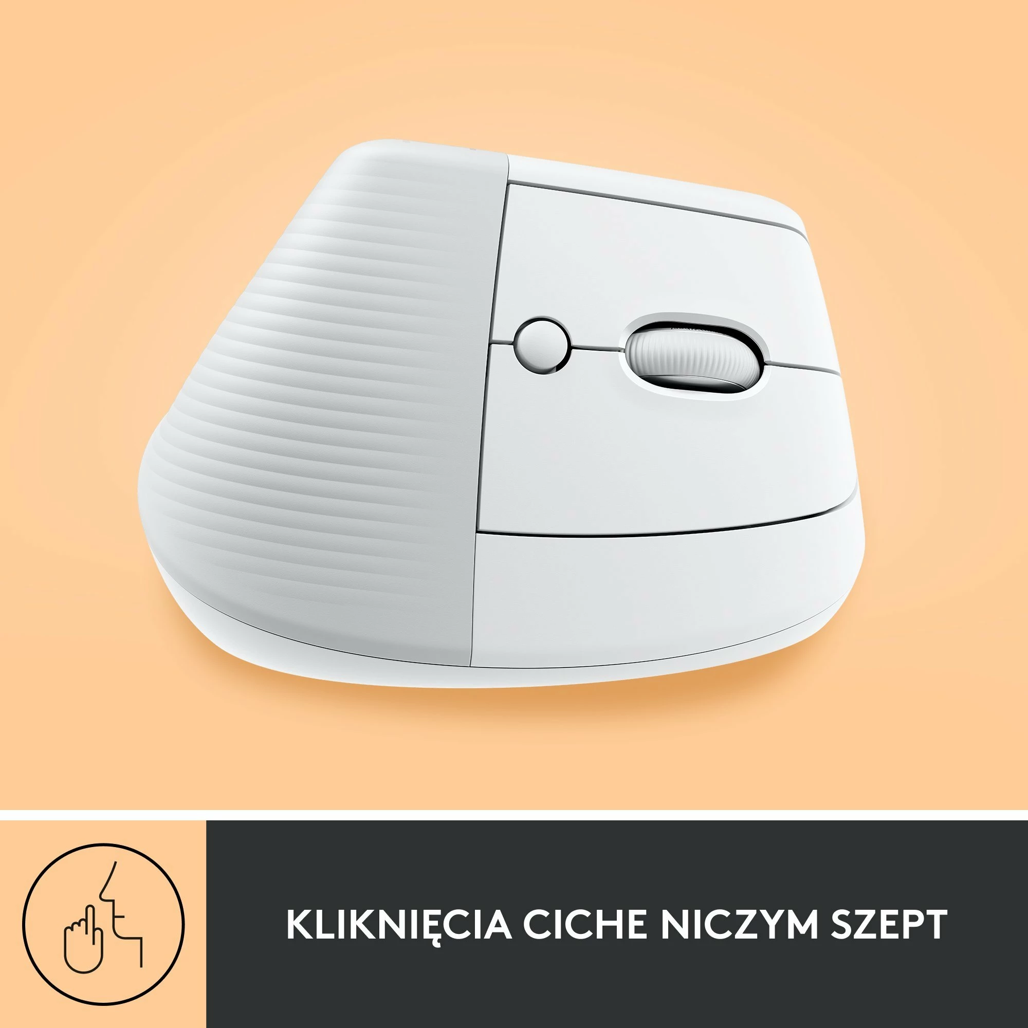 Maus vertikal wireless Logitech Lift 910-006475, 4000 DPI, Bluetooth/USB, 6 butona, për dorë të djathtë, i bardhë