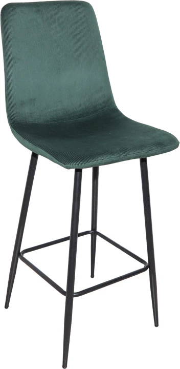 Karrige për bar Grato, stof ulliri, këmbë metalike të zeza, 43.5x55x114cm